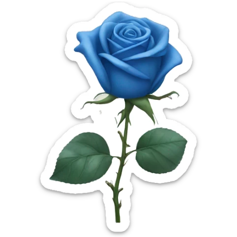 Blue rose sticker