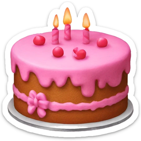 Pink cake sticker