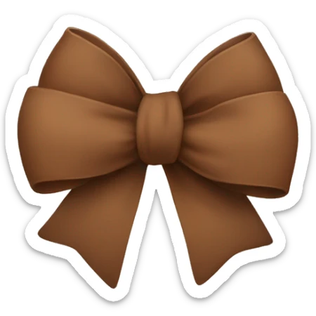 Brown bow sticker