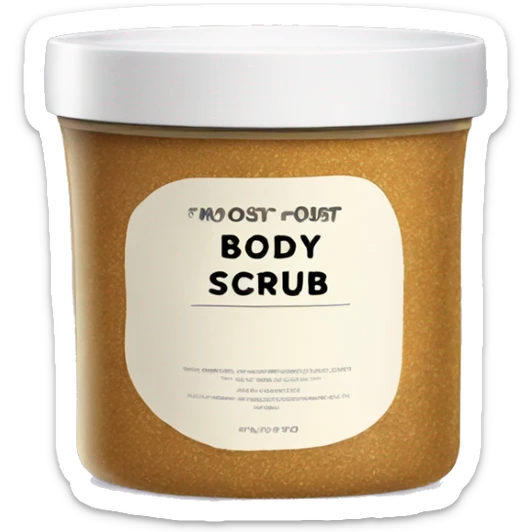 body scrub pot with label sticker