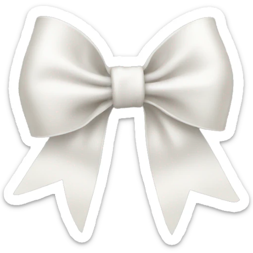 white bow sticker
