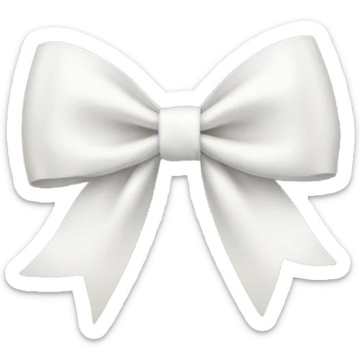 White bow sticker
