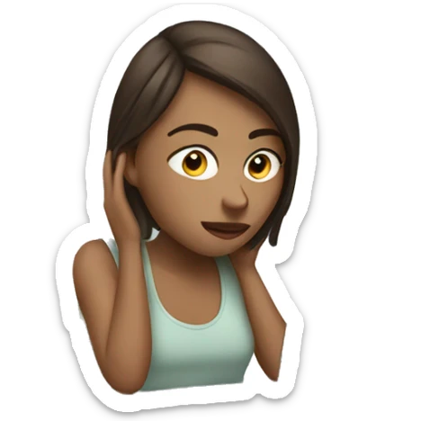 tired girl with laptop drinking a lot of coffee sticker