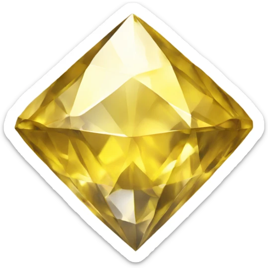 Generate an emoji of a diamond crystal yellow in color sticker