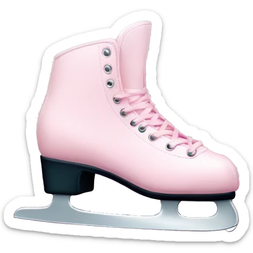 pastel pink ice skates sticker
