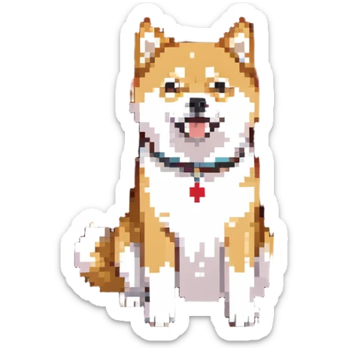 Shiba Inu sitting in a movie theater sticker