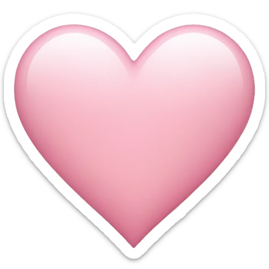 Light pink heart  sticker