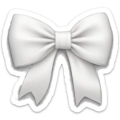white bow sticker