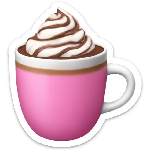 Hot chocolate pink sticker