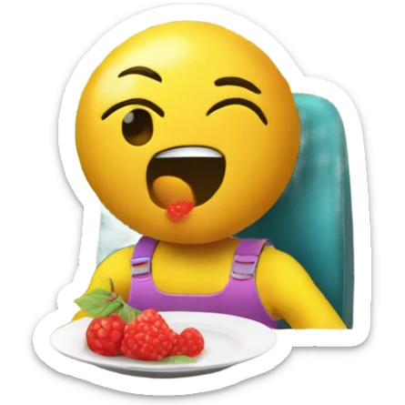 Toys are not on the menu! Don’t eat wild fruits! Safety cartoons for kids sticker