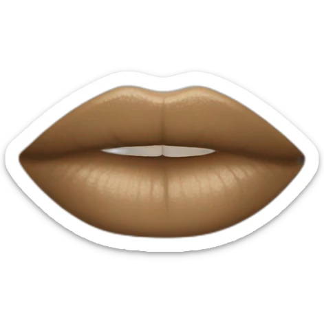 beige lips sticker