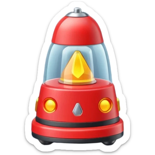 ne maják, ale majáček z auta s blikajícím červeným výstražným světlem sticker