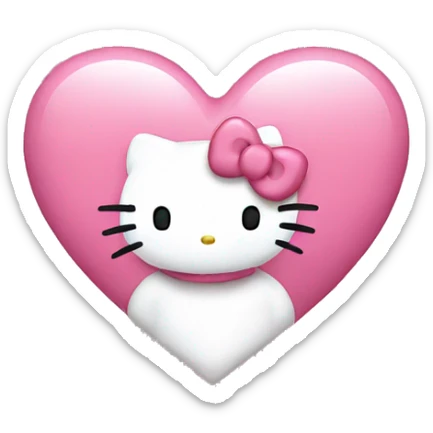 hello kitty heart sticker