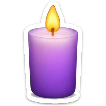 A glass candle  sticker