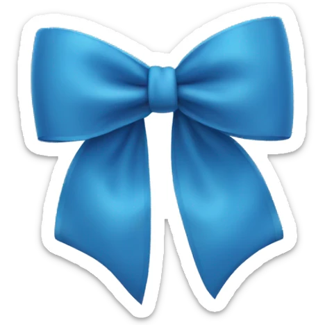 Blue bow  sticker