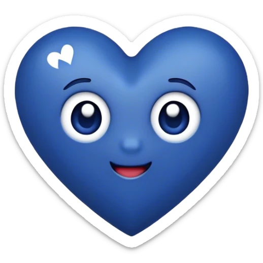 Dark Blue heart with the words Hi Cutie! in the middle  sticker