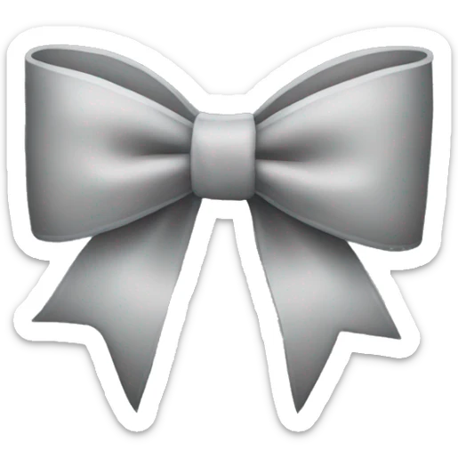 grey bow sticker
