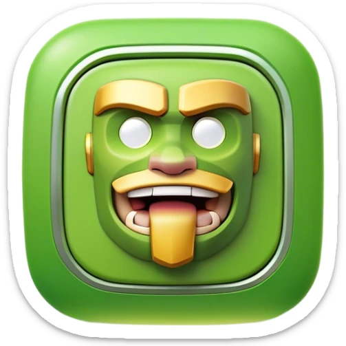 Clash of Clans aesthetic: Cinematic Playful Xbox Power Button Portrait Emoji, rendered in a 3D vector-style similar to standard emojis with minimal shading and bold, simplified shapes. A compact, distinct form with signature details, softly glowing with a modern gaming energy charm. Simplified yet unmistakably iconic, highly detailed and consistent, glowing with a soft radiance and high shine. Stylized with a touch of next-gen innovation and a soft glowing outline, capturing the essence of a beloved gaming relic with a friendly, playful manner! sticker