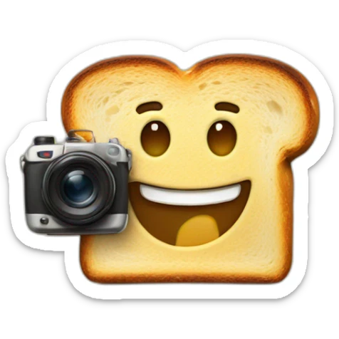 toast with camera sticker