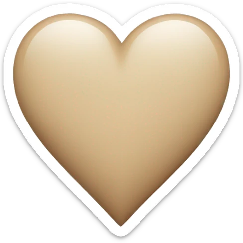 A beige heart sticker