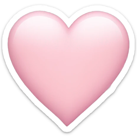Light pink heart sticker