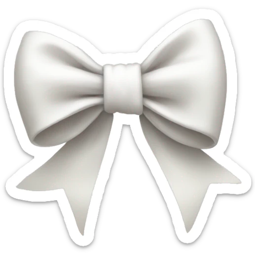 white bow sticker