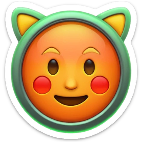 make the alarm sign in light green and Orange colors emoji sticker