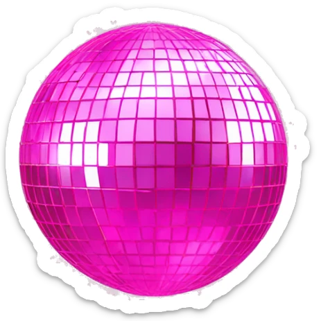 pink disco ball  sticker