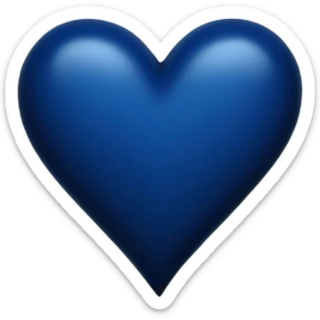Dark blue heart sticker
