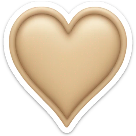 Beige heart  sticker