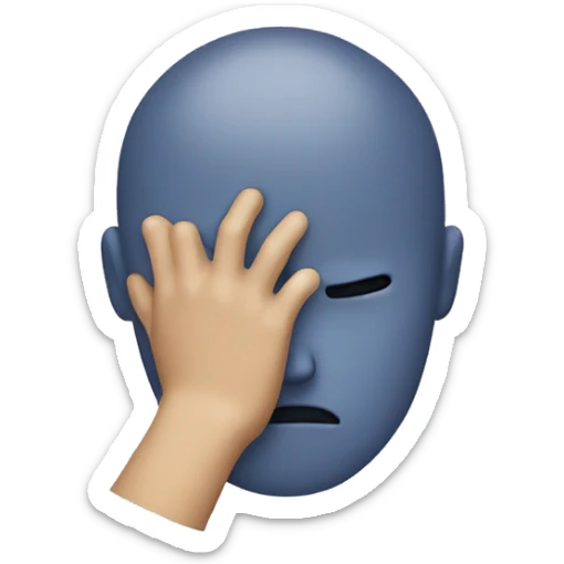 Face palm sticker