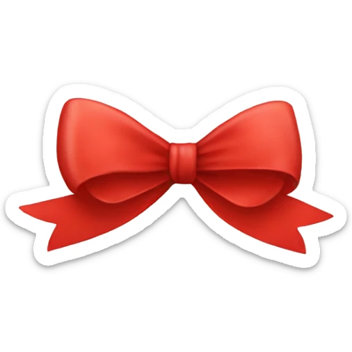 Red bow sticker