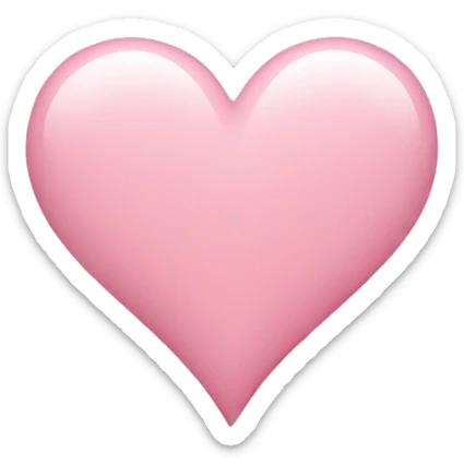 Light pink heart sticker