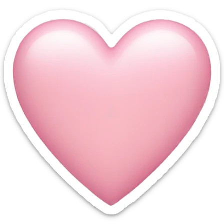 light pink heart  sticker