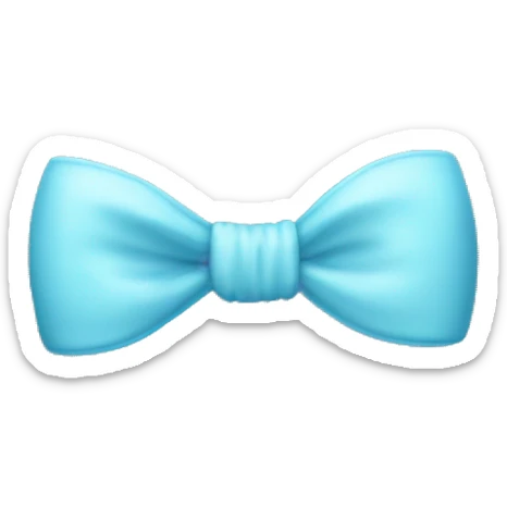 Pastel blue bow sticker