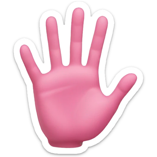 Pink hand sticker