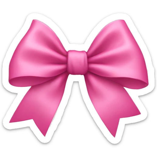 pink bow sticker
