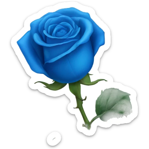 Blue rose sticker