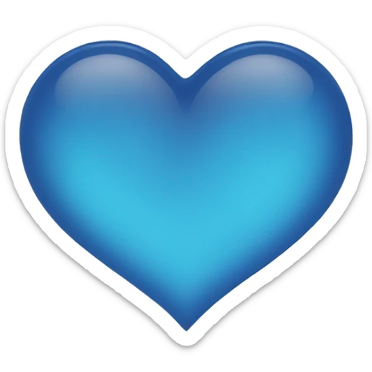 Blue heart sticker