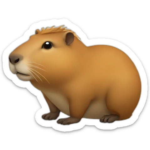Capybara the king sticker