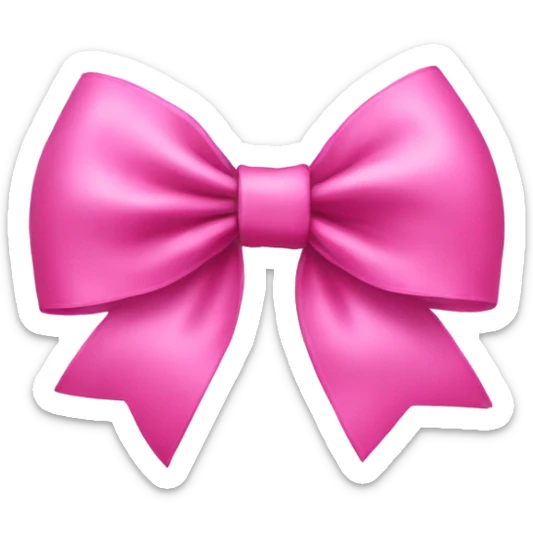 Pink bow sticker