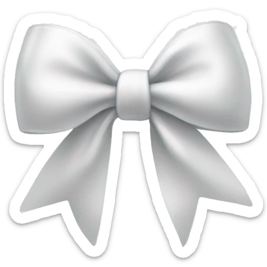 white bow sticker