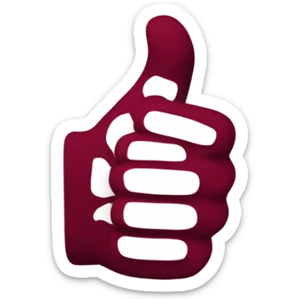 Maroon thumbs up sticker
