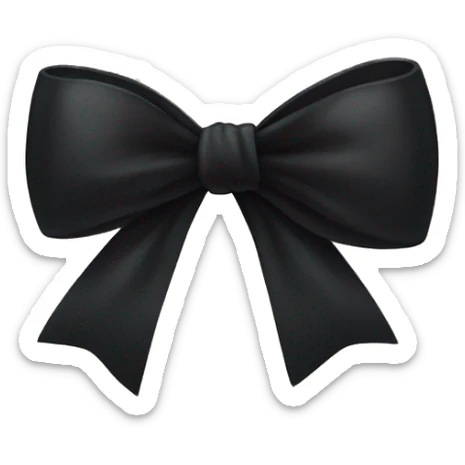 Black bow sticker