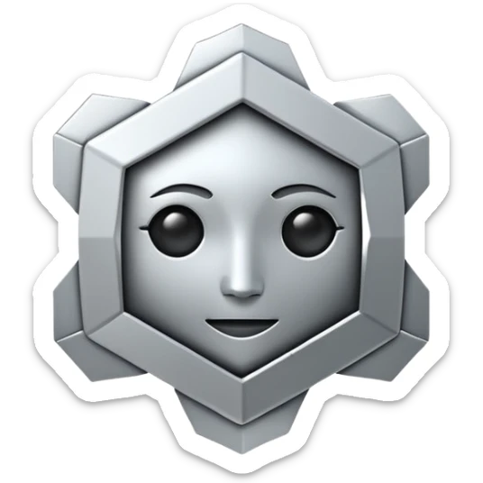 Create an emoji in which it is representing AI logo similarly like the logo of GPT but different completely different sticker