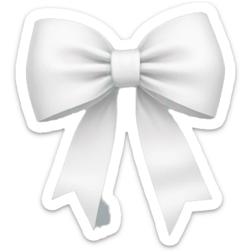 white bow sticker