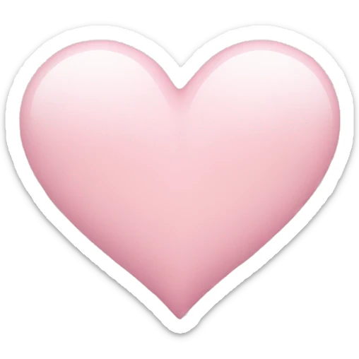 Light Pink heart sticker
