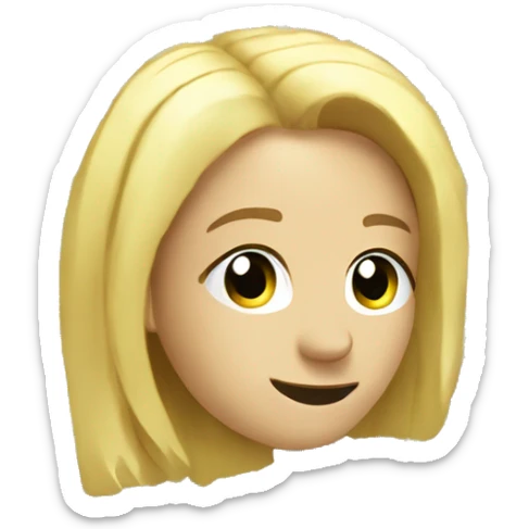 a smarthone lying flat and projecting a cash bill and a a bunch of blond hair on top of it sticker