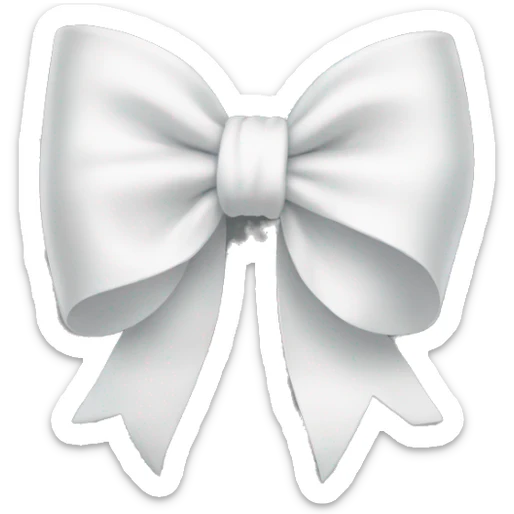 White bow sticker