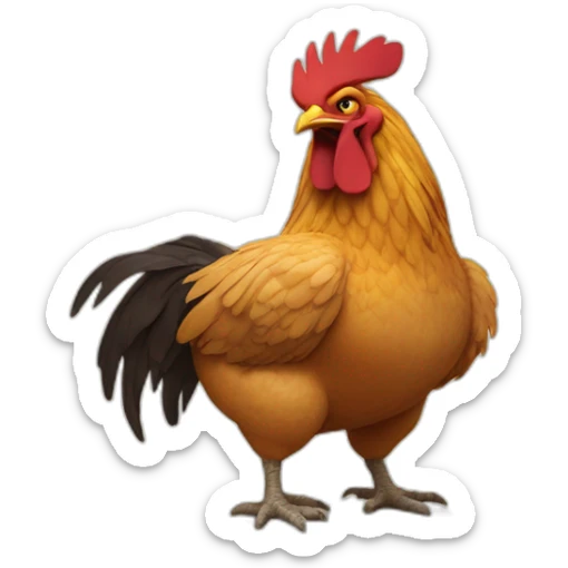 chicken boxing with pumba from the film the lion king sticker